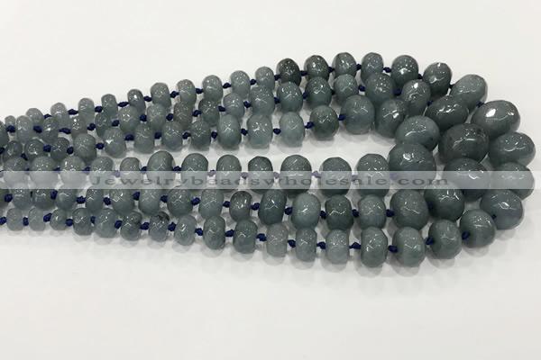 CCN5176 5*8mm - 14*20mm faceted rondelle candy jade beads