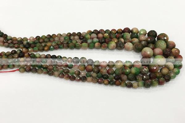 CCN5216 6mm - 14mm faceted round candy jade graduated beads