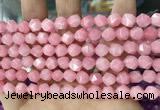 CCN5237 15 inches 8mm faceted nuggets candy jade beads