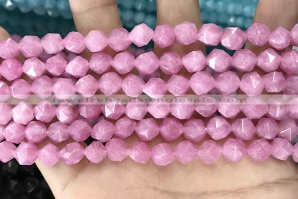 CCN5239 15 inches 8mm faceted nuggets candy jade beads