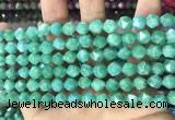 CCN5247 15 inches 8mm faceted nuggets candy jade beads