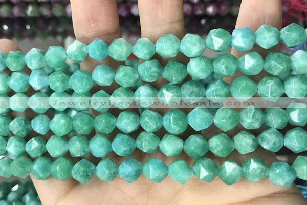 CCN5247 15 inches 8mm faceted nuggets candy jade beads