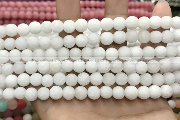 CCN5573 15 inches 8mm round matte candy jade beads Wholesale