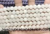 CCN5575 15 inches 8mm round matte candy jade beads Wholesale