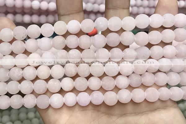 CCN5582 15 inches 8mm round matte candy jade beads Wholesale