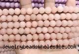 CCN5584 15 inches 8mm round matte candy jade beads Wholesale