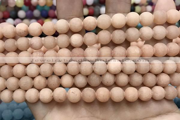 CCN5589 15 inches 8mm round matte candy jade beads Wholesale