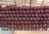 CCN5597 15 inches 8mm round matte candy jade beads Wholesale