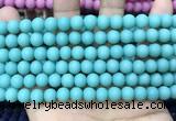 CCN5608 15 inches 8mm round matte candy jade beads Wholesale