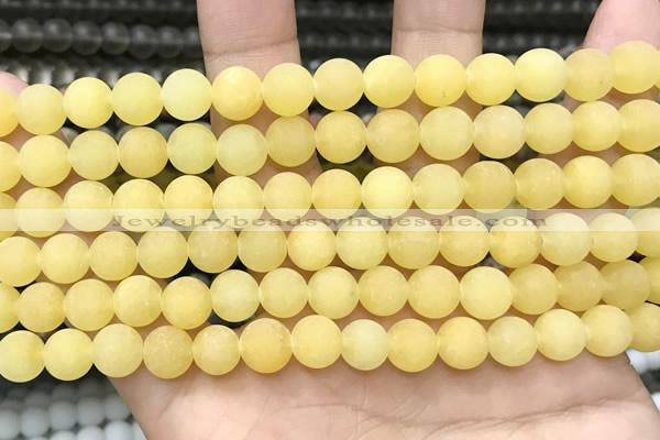 CCN5616 15 inches 8mm round matte candy jade beads Wholesale