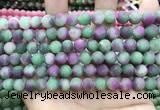 CCN5622 15 inches 8mm round matte candy jade beads Wholesale