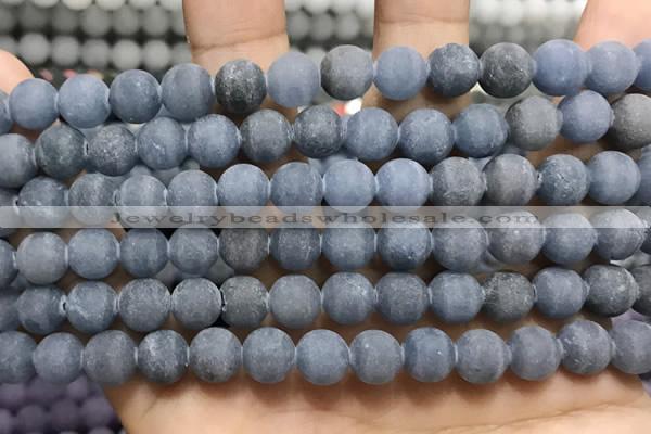 CCN5626 15 inches 8mm round matte candy jade beads Wholesale