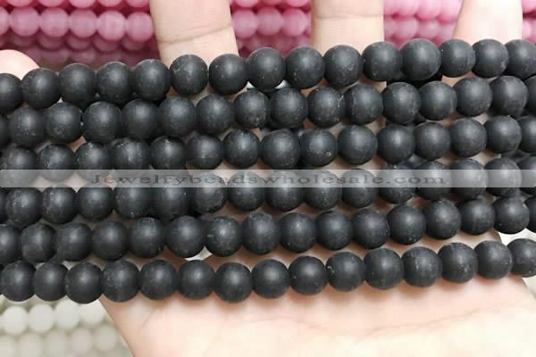 CCN5631 15 inches 8mm round matte candy jade beads Wholesale