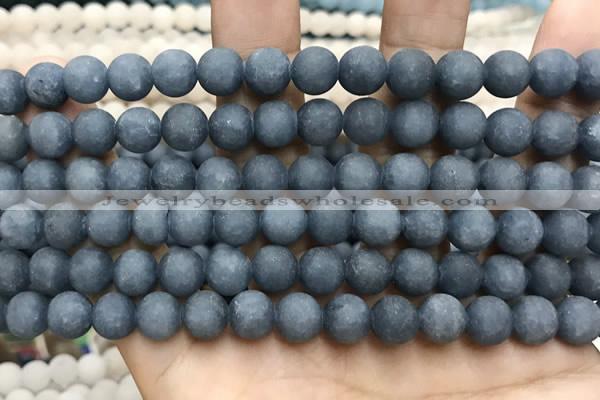 CCN5632 15 inches 8mm round matte candy jade beads Wholesale