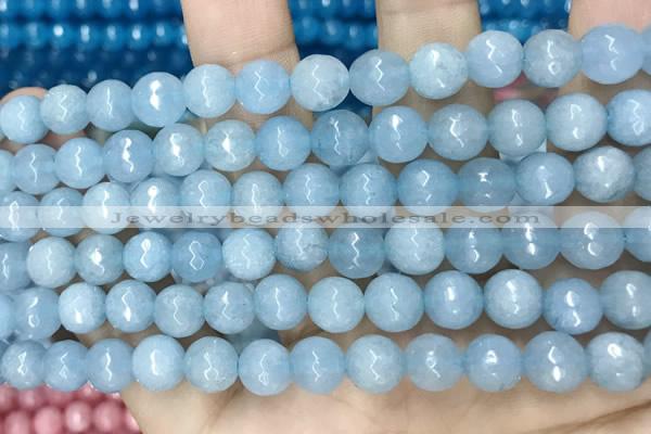 CCN5654 15 inches 8mm faceted round candy jade beads