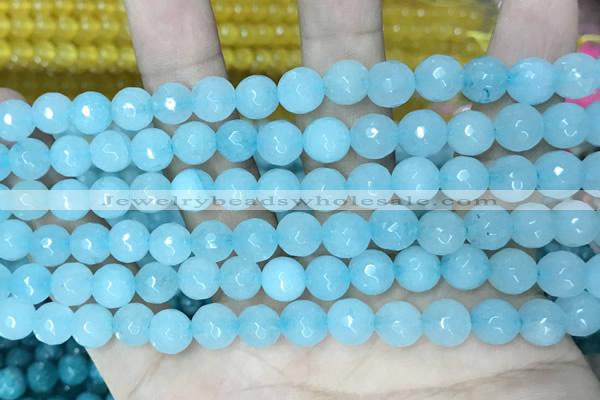 CCN5661 15 inches 8mm faceted round candy jade beads