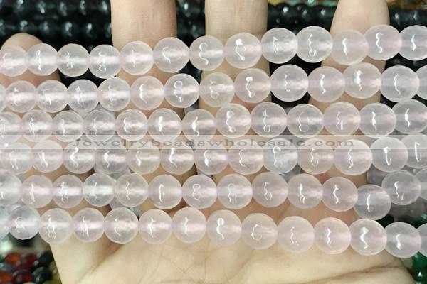 CCN5676 15 inches 8mm faceted round candy jade beads