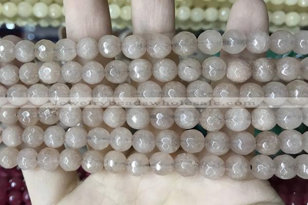 CCN5678 15 inches 8mm faceted round candy jade beads