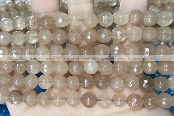 CCN5679 15 inches 8mm faceted round candy jade beads