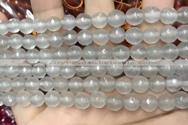 CCN5682 15 inches 8mm faceted round candy jade beads