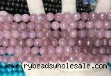 CCN5716 15 inches 8mm faceted round candy jade beads