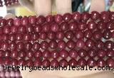 CCN5728 15 inches 8mm faceted round candy jade beads