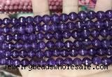 CCN5737 15 inches 8mm faceted round candy jade beads