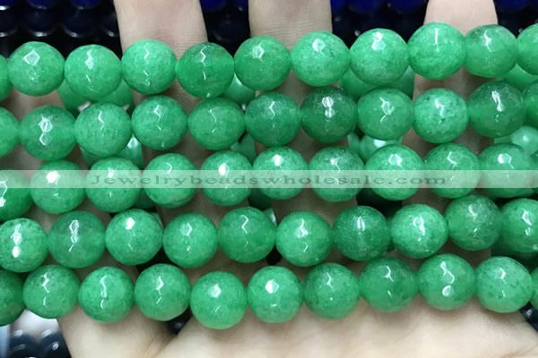 CCN5787 15 inches 10mm faceted round candy jade beads