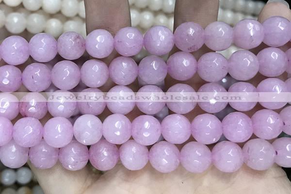 CCN5796 15 inches 10mm faceted round candy jade beads