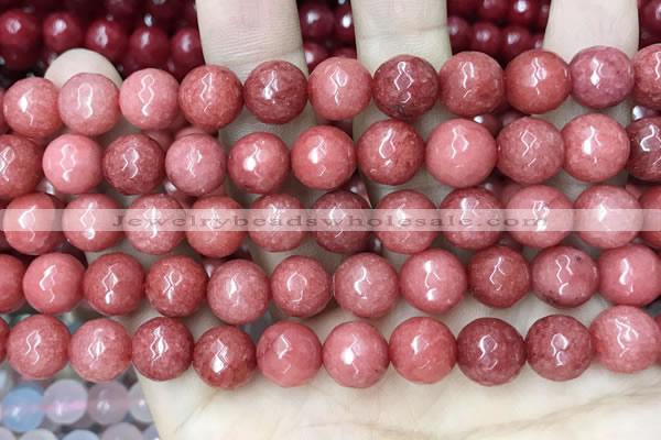 CCN5807 15 inches 10mm faceted round candy jade beads