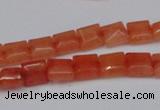 CCN585 15.5 inches 8*8mm square candy jade beads wholesale