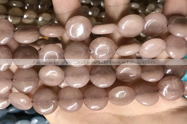 CCN5865 15 inches 15mm flat round candy jade beads Wholesale