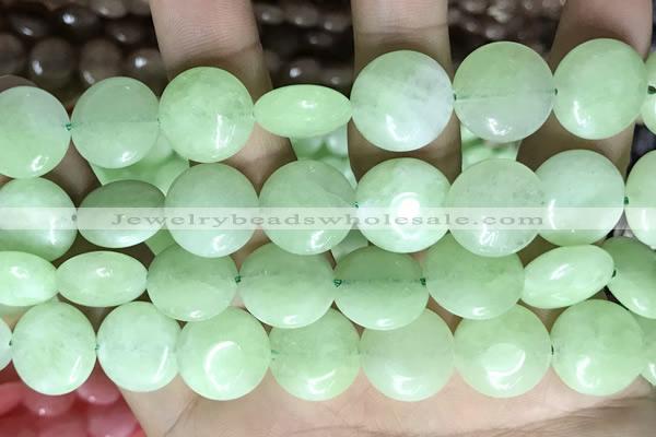 CCN5901 15 inches 15mm flat round candy jade beads Wholesale