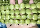 CCN5903 15 inches 15mm flat round candy jade beads Wholesale