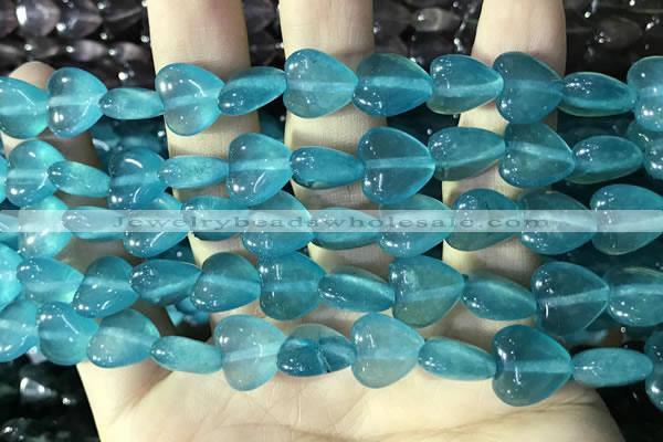 CCN5925 15 inches 12*12mm heart candy jade beads Wholesale