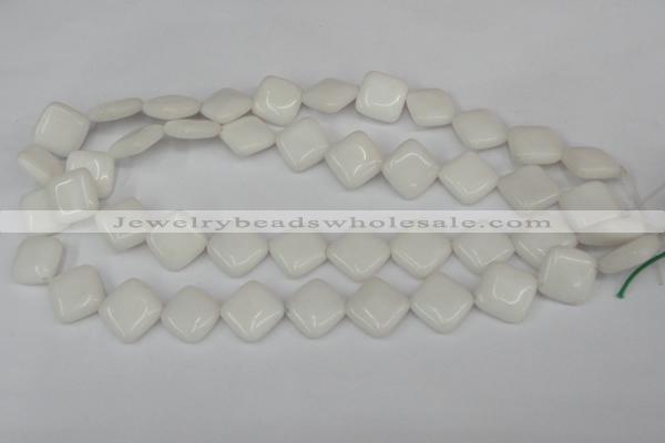 CCN595 15.5 inches 15*15mm diamond candy jade beads wholesale