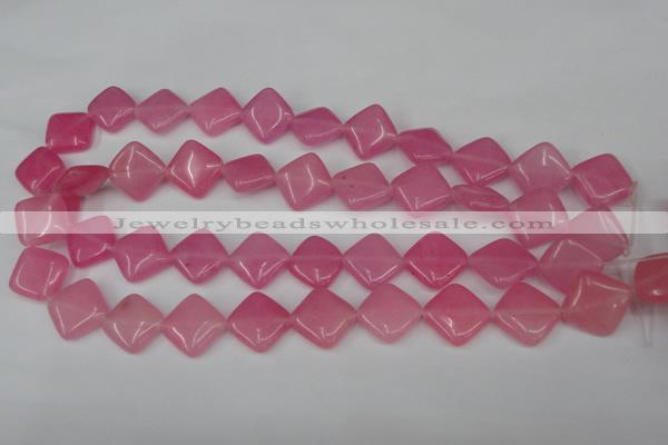 CCN597 15.5 inches 15*15mm diamond candy jade beads wholesale