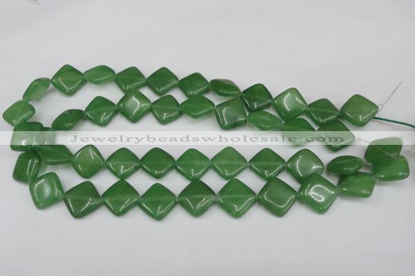 CCN599 15.5 inches 15*15mm diamond candy jade beads wholesale