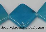 CCN607 15.5 inches 25*25mm diamond candy jade beads wholesale