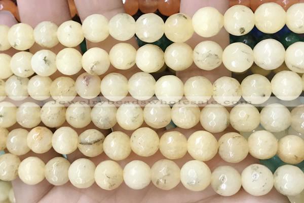 CCN6310 15.5 inches 8mm faceted round candy jade beads Wholesale