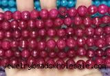 CCN6316 15.5 inches 8mm faceted round candy jade beads Wholesale