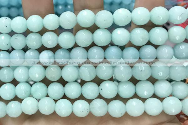 CCN6323 15.5 inches 8mm faceted round candy jade beads Wholesale