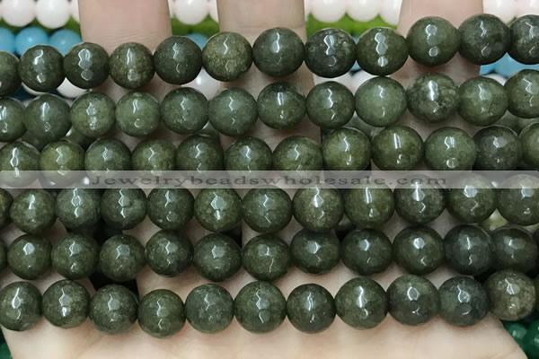 CCN6326 15.5 inches 8mm faceted round candy jade beads Wholesale