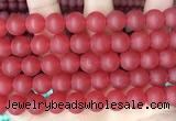 CCN6361 15.5 inches 6mm, 8mm, 10mm & 12mm round matte candy jade beads