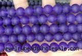 CCN6363 15.5 inches 6mm, 8mm, 10mm & 12mm round matte candy jade beads