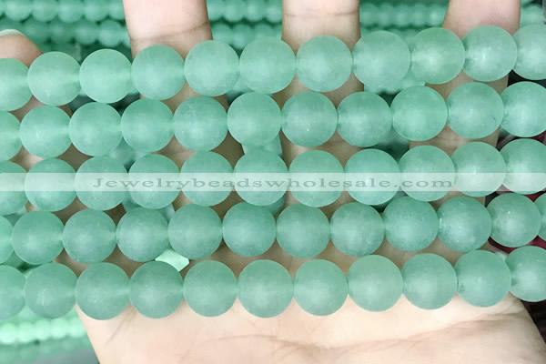 CCN6366 15.5 inches 6mm, 8mm, 10mm & 12mm round matte candy jade beads