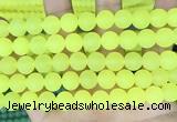 CCN6367 15.5 inches 6mm, 8mm, 10mm & 12mm round matte candy jade beads