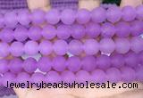 CCN6373 15.5 inches 6mm, 8mm, 10mm & 12mm round matte candy jade beads