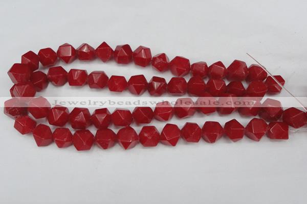 CCN663 5.5 inches 15*15mm faceted nuggets candy jade beads