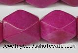 CCN672 15.5 inches 18*25mm faceted nuggets candy jade beads